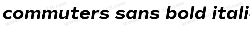 commuters sans bold italic字体转换